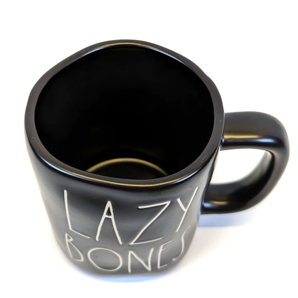 Rae Dunn Lazy Bones 16oz Mug Black 185 Artisan Collection by Magenta - Picture 3 of 4